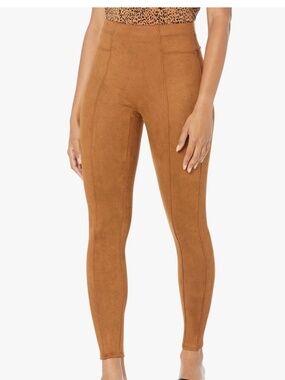 SPANX Faux Suede Leggings – Rich Caramel – Size Large